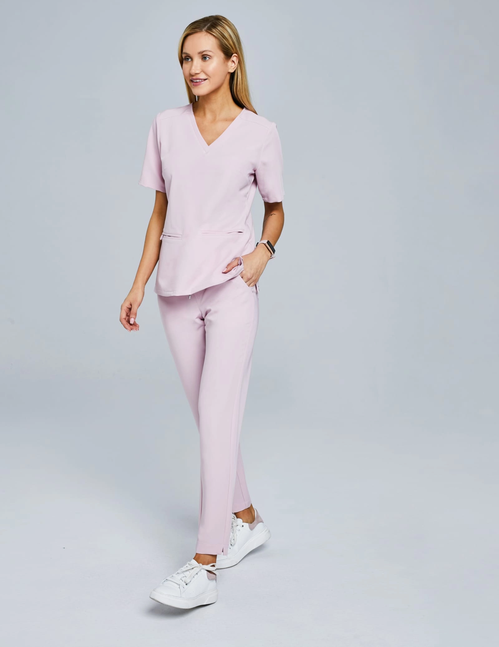 Spodnie damskie Basic - BLUSH PINK