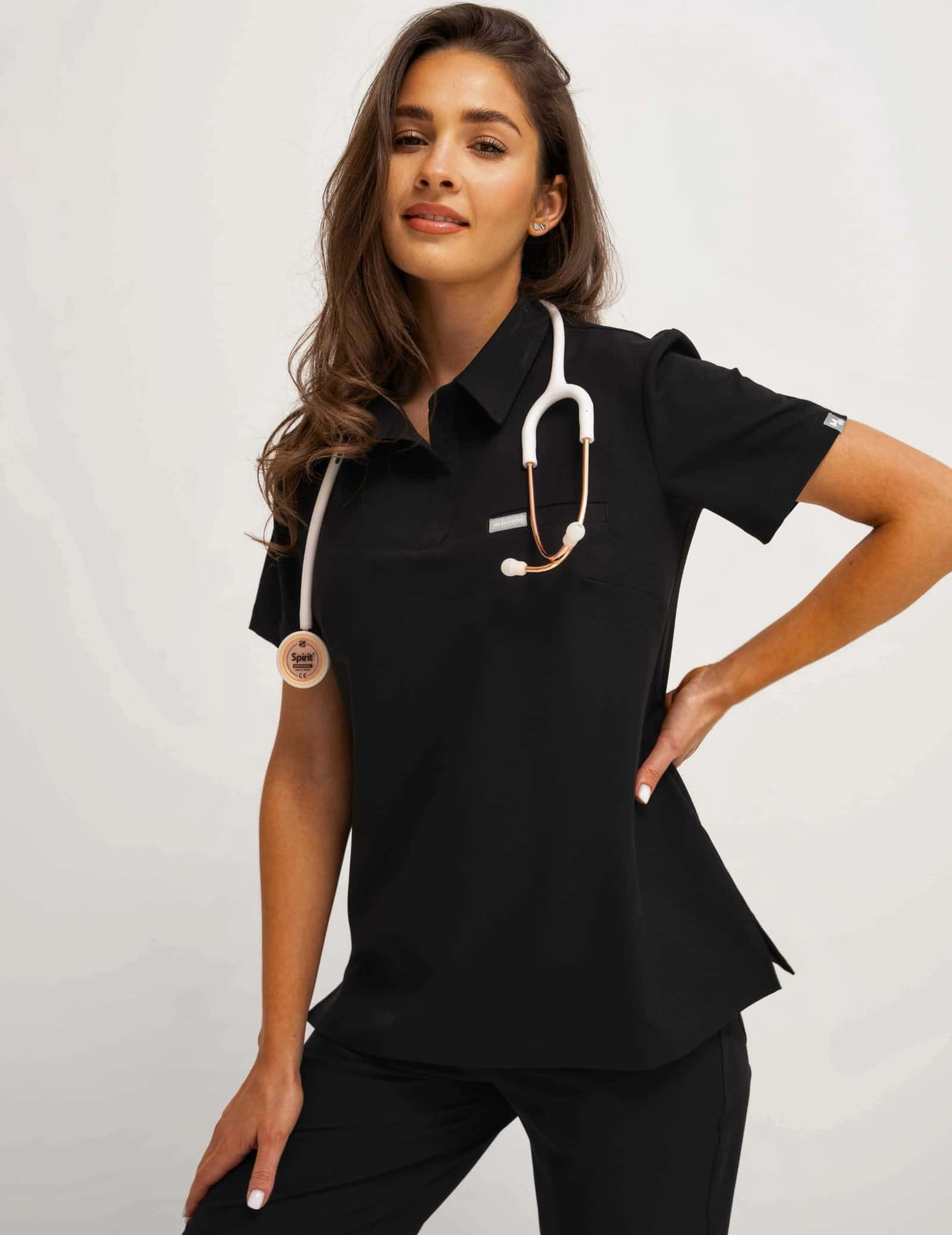 Bluza Medyczna Polo - BLACK